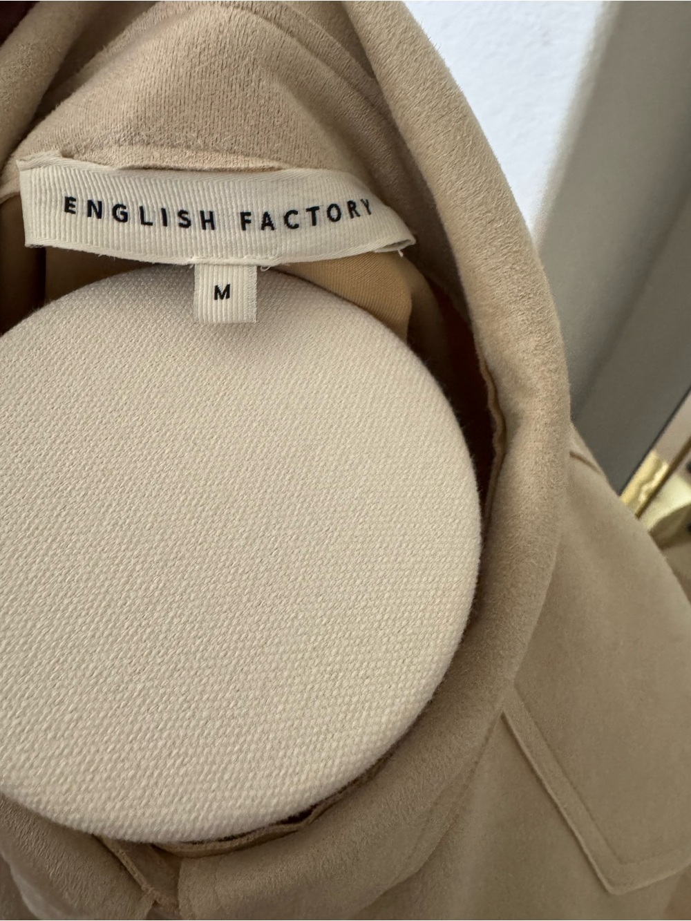 English Factory Beige Utility Shacket Jacket - Picture 2 of 3